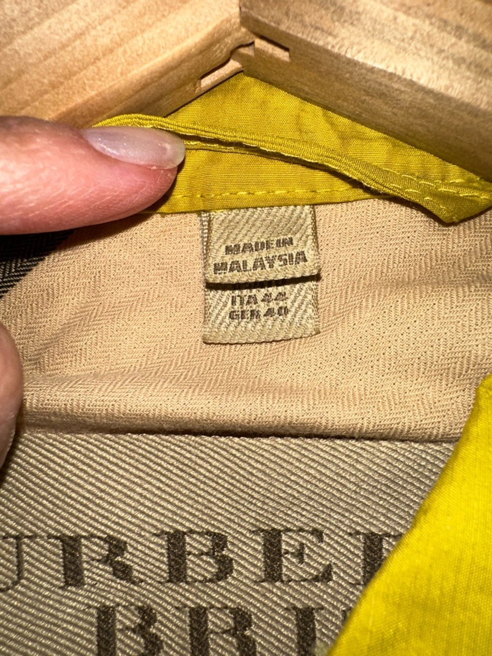 Burberry Brit Yellow/Green Double-Breasted Trench Coat with Belt Sz 10 - Picture 9 of 13